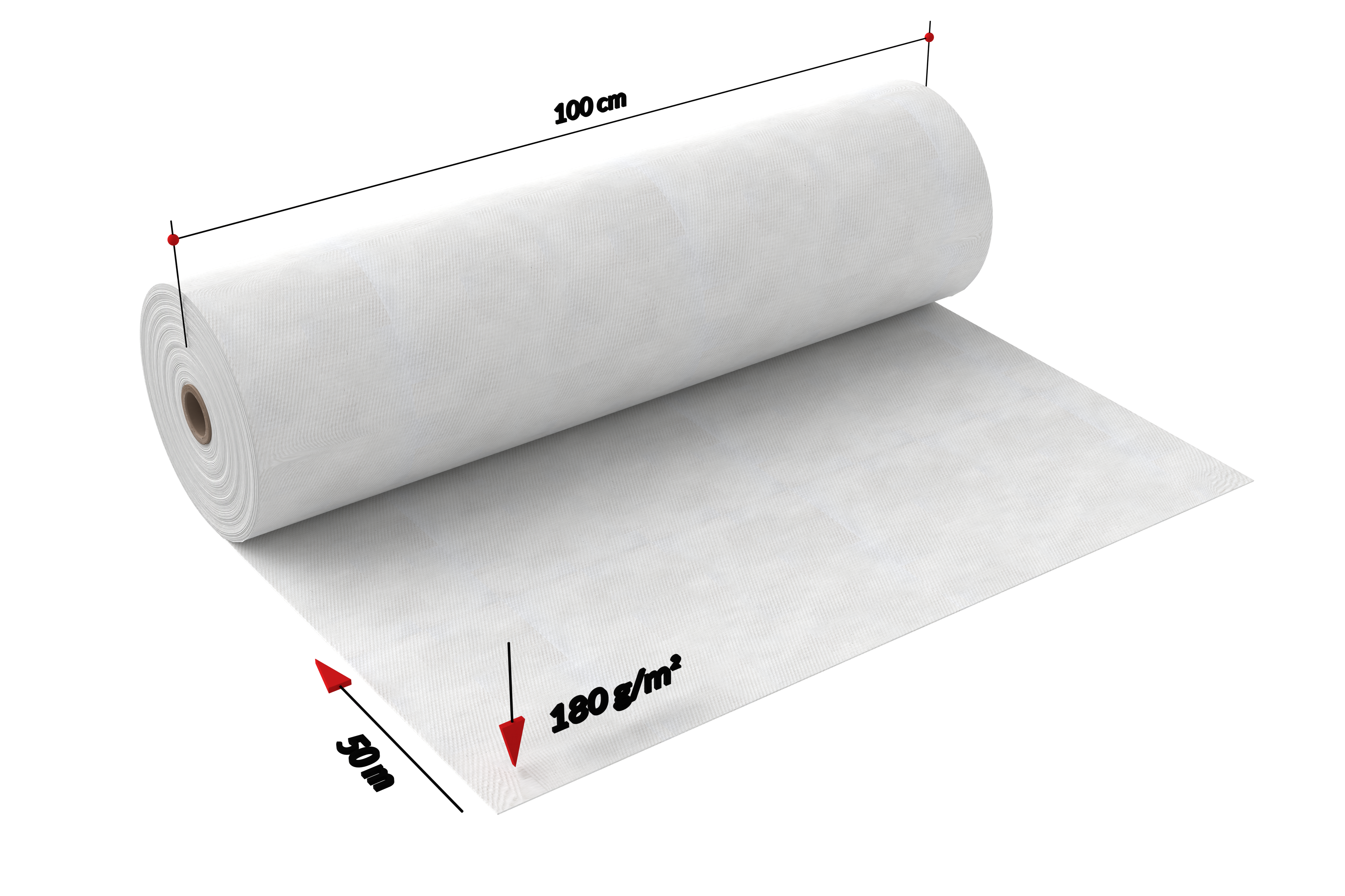 Abdeckvlies Premium 180g/m2 100cmx50m