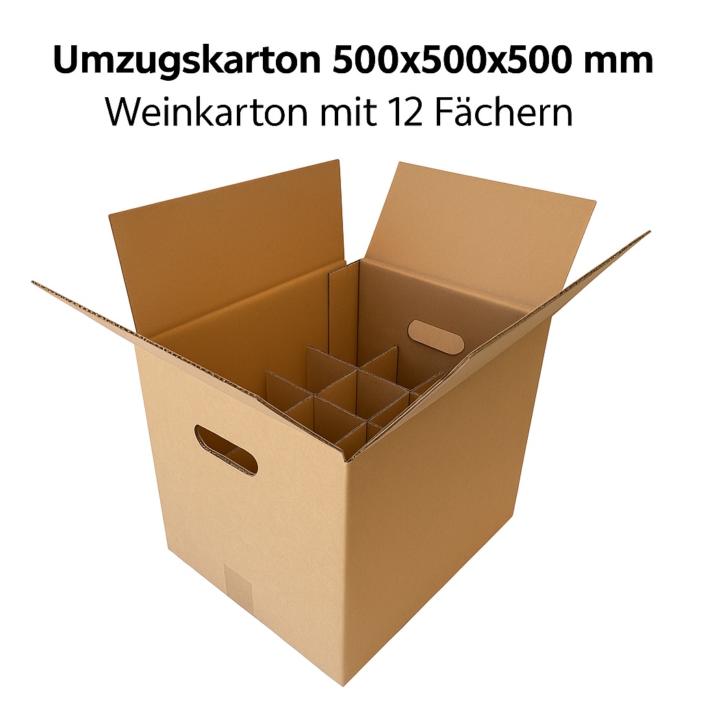 Umzugskarton Weinkarton - braun 380x285x380mm