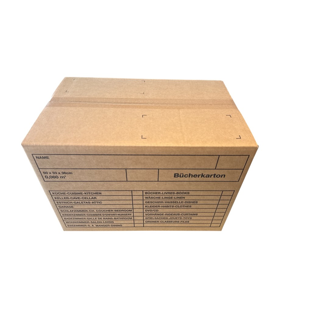 Umzugsboxen Bücherkarton - braun 500x330x360mm