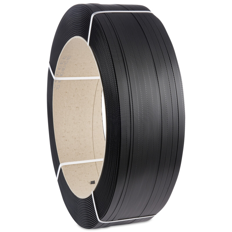 PP-Umreifungsband, schwarz, 12.7 x 0.73 mm, 2000 m, Kern 406/145 mm (Inhalt 1 Rolle/n) PP-Umreifunsband, schwarz, 12.7 x 0.63 mm x 3000 m, Kern 406/145 mm (Inhalt 1 Rolle/n)