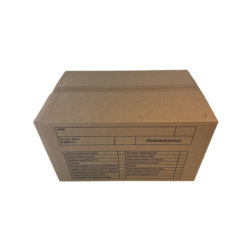 Umzugsboxen Ordnerkarton - braun 600x400x350mm Umzugsboxen Ordnerkarton - braun 600x400x350mm