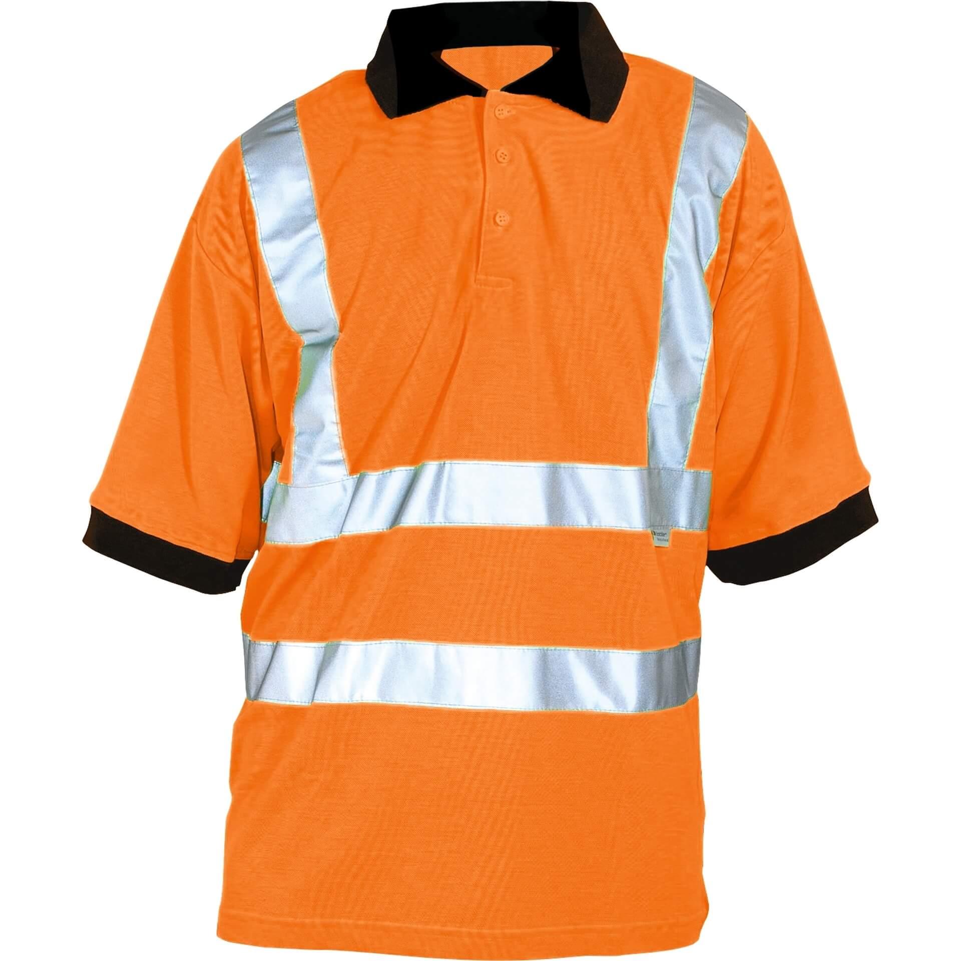 PREVENT® Warnschutz-Polo-Shirt WPSO in fluoreszierendem Orange mit reflektierenden Streifen