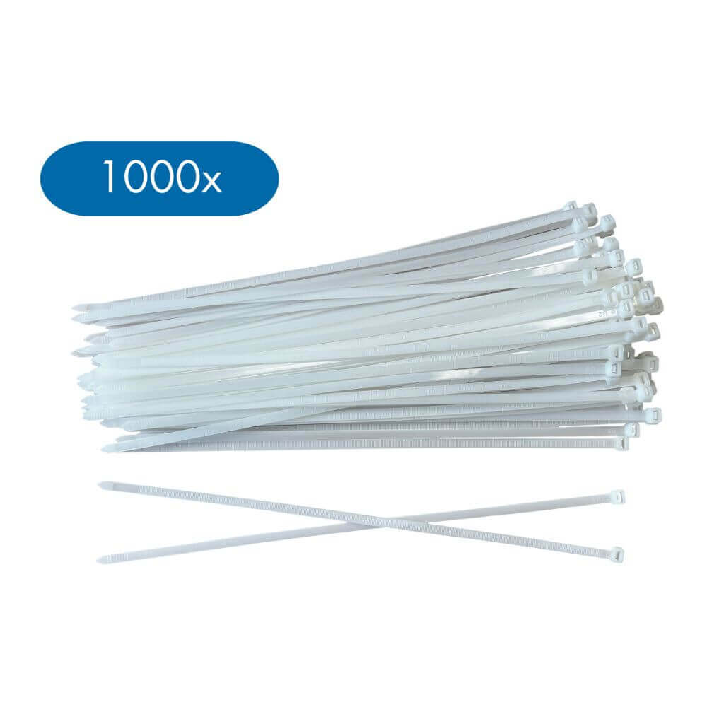 Kabelbinder - 368 x 4.8mm weiss (100 Stk.)