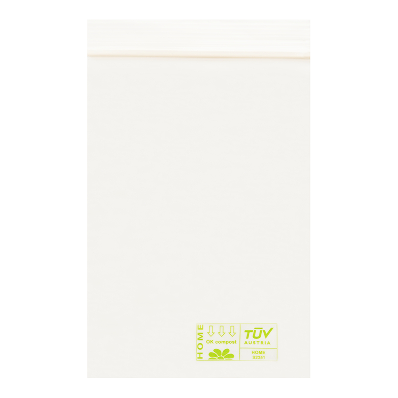 Druckverschlussbeutel, biologisch abbaubar, ohne Beschriftungsfeld, 120 x 170 mm, 50 µm (Inhalt 5000 Stück) Druckverschlussbeutel, biologisch abbaubar, ohne Beschriftungsfeld, 200 x 300 mm, 50 µm (Inhalt 2000 Stück)