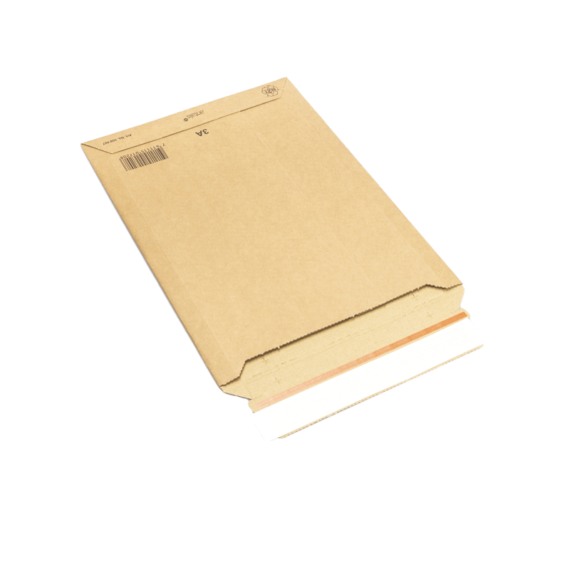 Mikrowell-Versandtaschen braun 305 x 415 mm mit Klappe E-Welle (Inhalt 100 Stück)