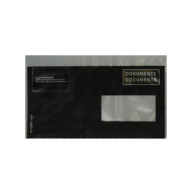 Dokumententaschen C6/5, schwarz, Fenster rechts (Inhalt 250 Paket/e) Dokumententaschen C6/5, schwarz, Fenster rechts (Inhalt 250 Paket/e)