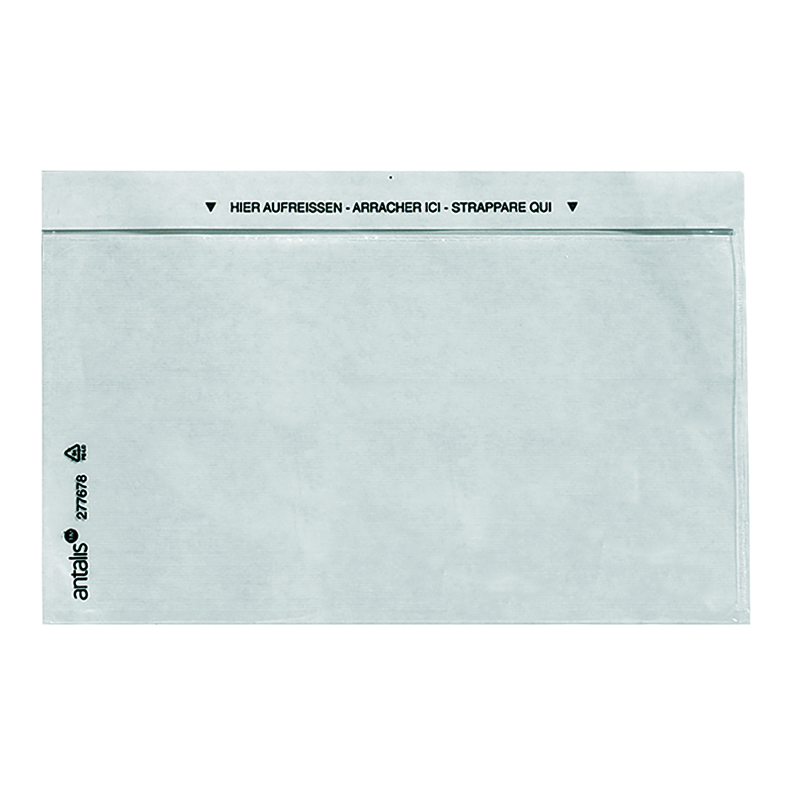 Dokumententaschen C6/5, transparent, unbedruckt (Inhalt 1000 Stück)