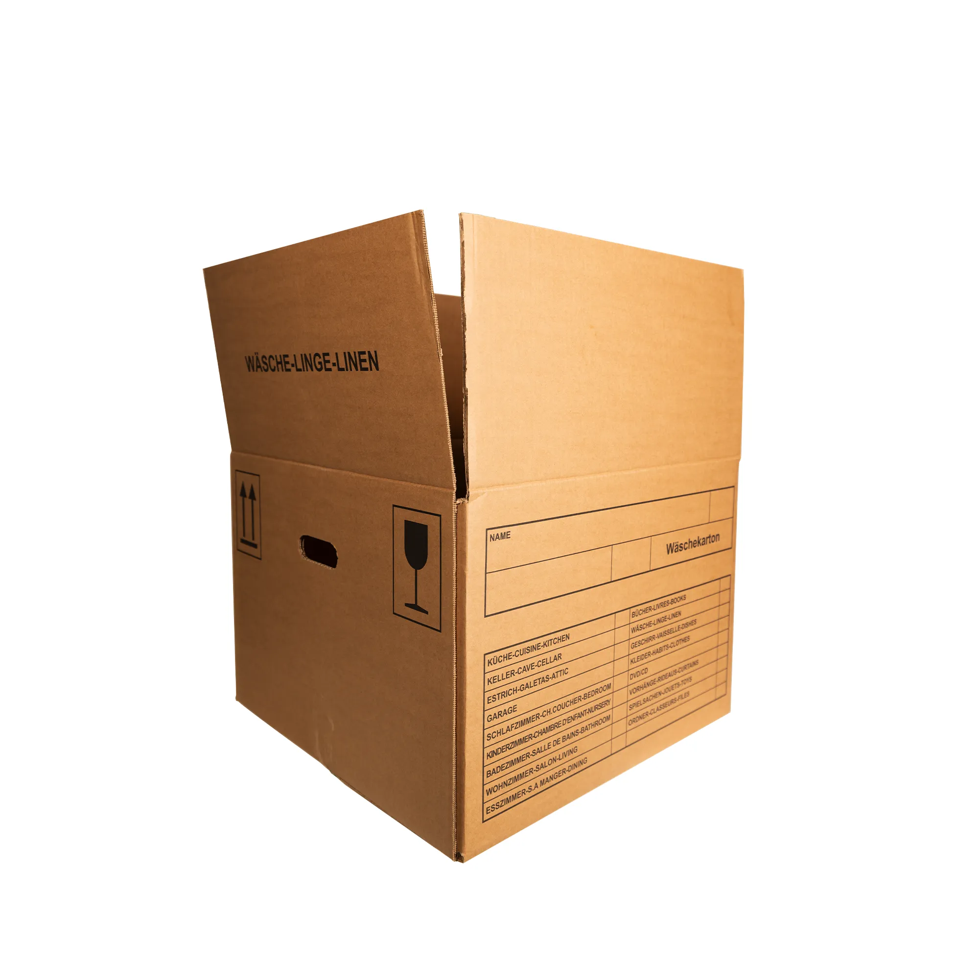 Umzugsboxen Wäschekarton - braun 500x500x360mm