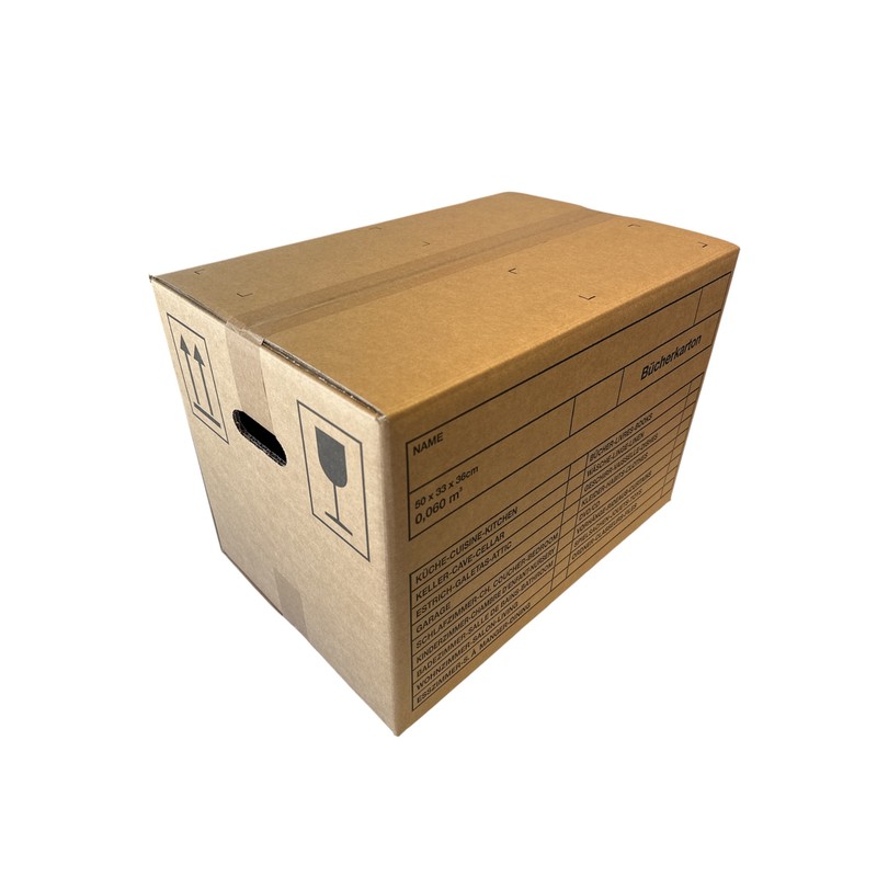Umzugsboxen Bücherkarton - braun 500x330x360mm