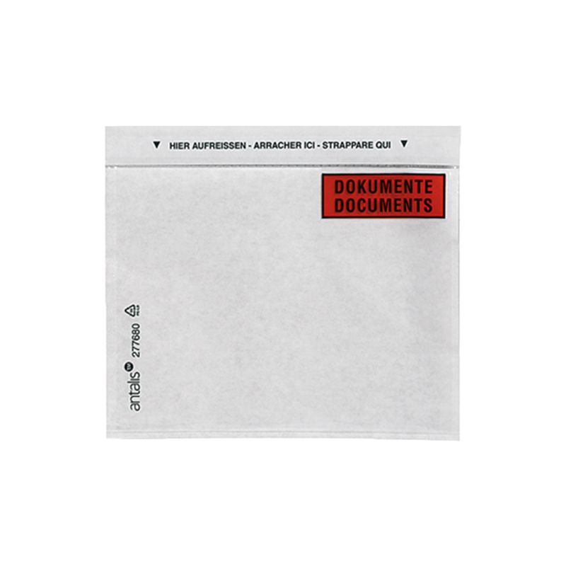 Dokumententaschen C6, transparent, Druck Dokumente (Inhalt 1000 Stück)