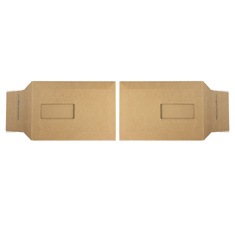 Fensterkuverts - Premium braun B5 176 x 246 mm Fenster links/rechts E-Welle (Inhalt 50 Stück)