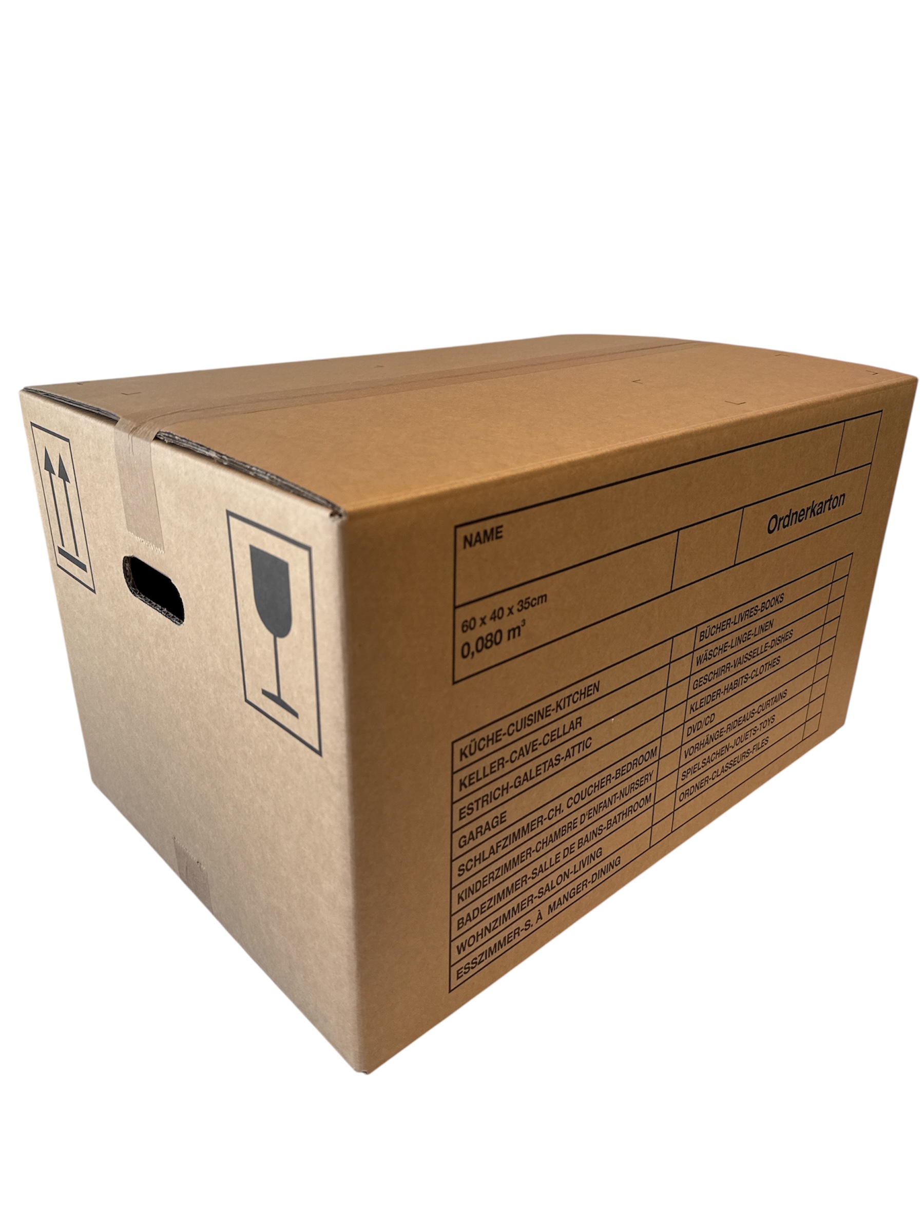 Umzugsboxen Bücherkarton - braun 500x330x360mm Umzugsboxen Bücherkarton - braun 500x330x360mm