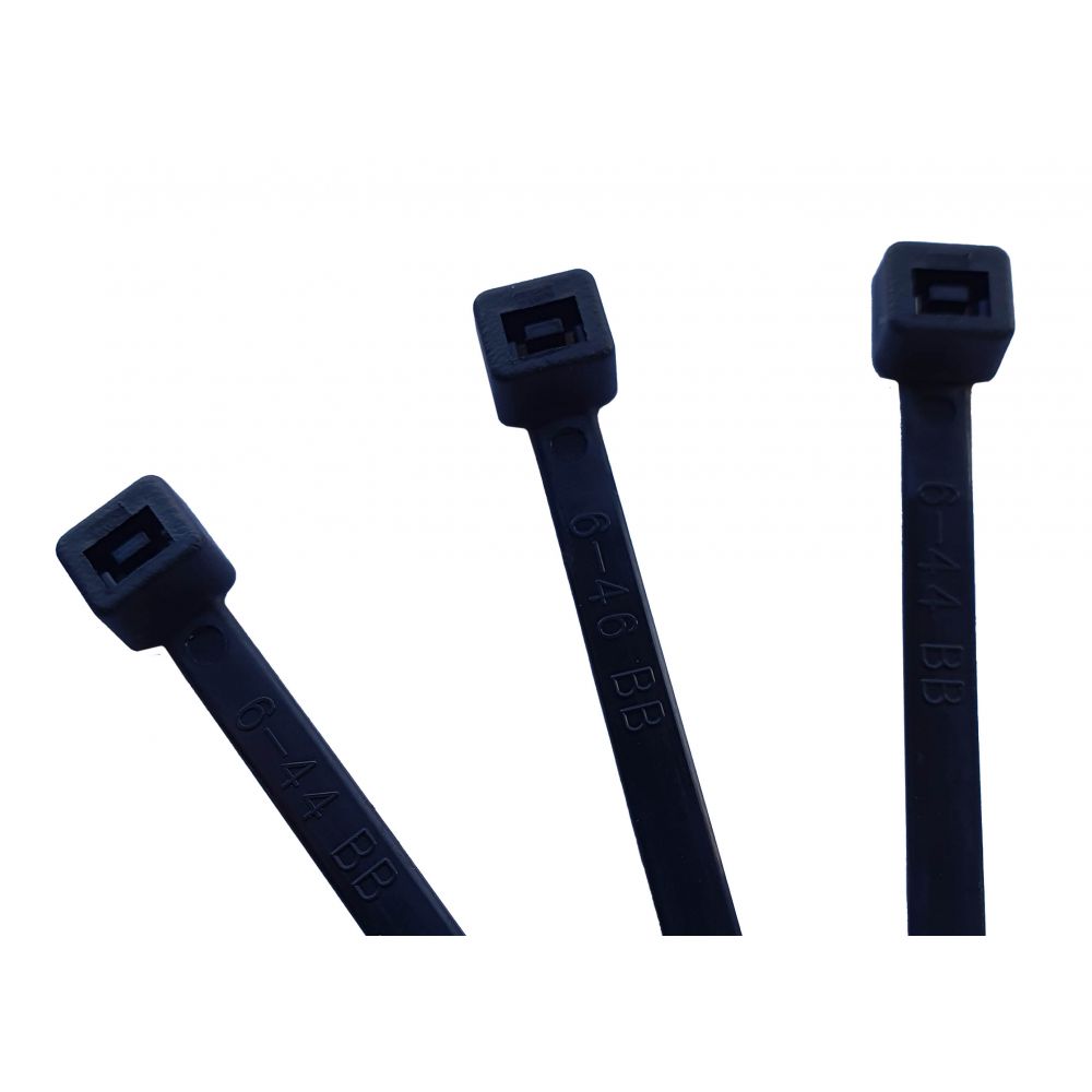 Kabelbinder - 370 x 7.6mm schwarz (100 Stk.) UV-Beständig