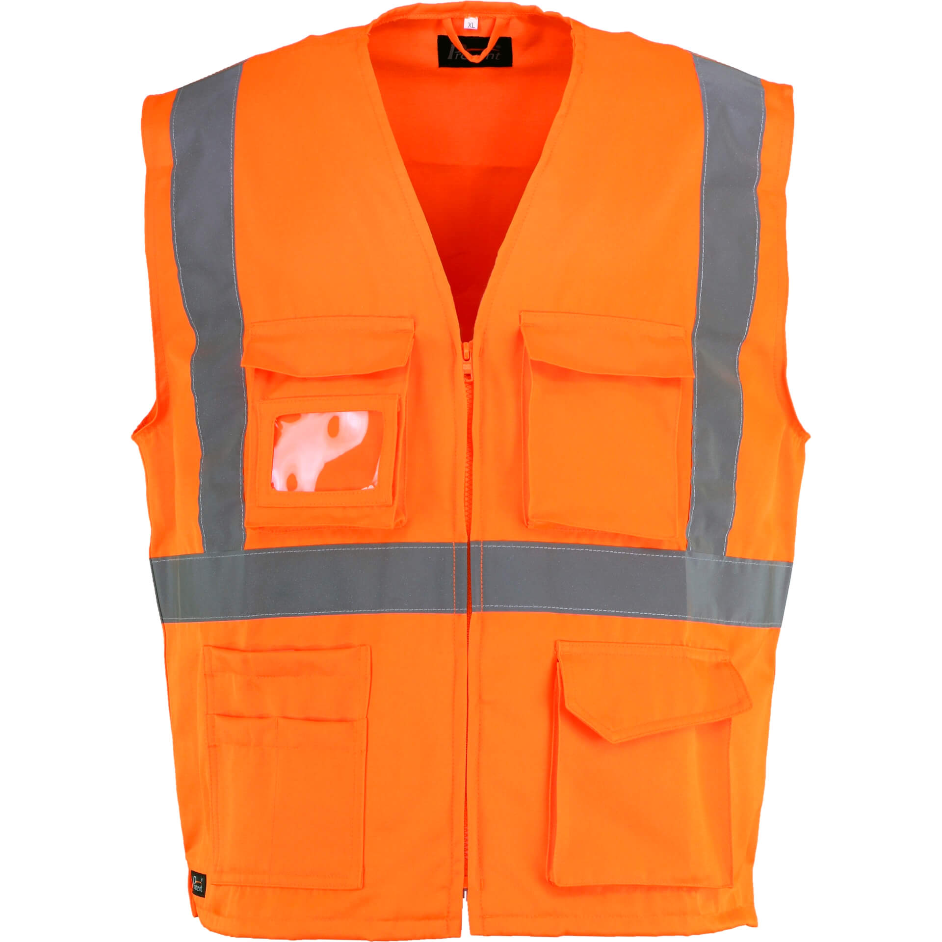 PREVENT® Trendline Warnweste PTW-WT in leuchtendem Orange mit reflektierenden Streifen