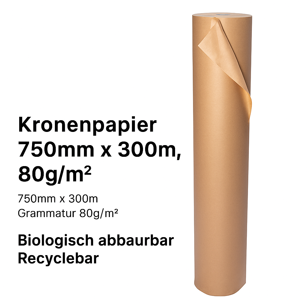 Kronenpapier 750mm x 300m, 80g/m²