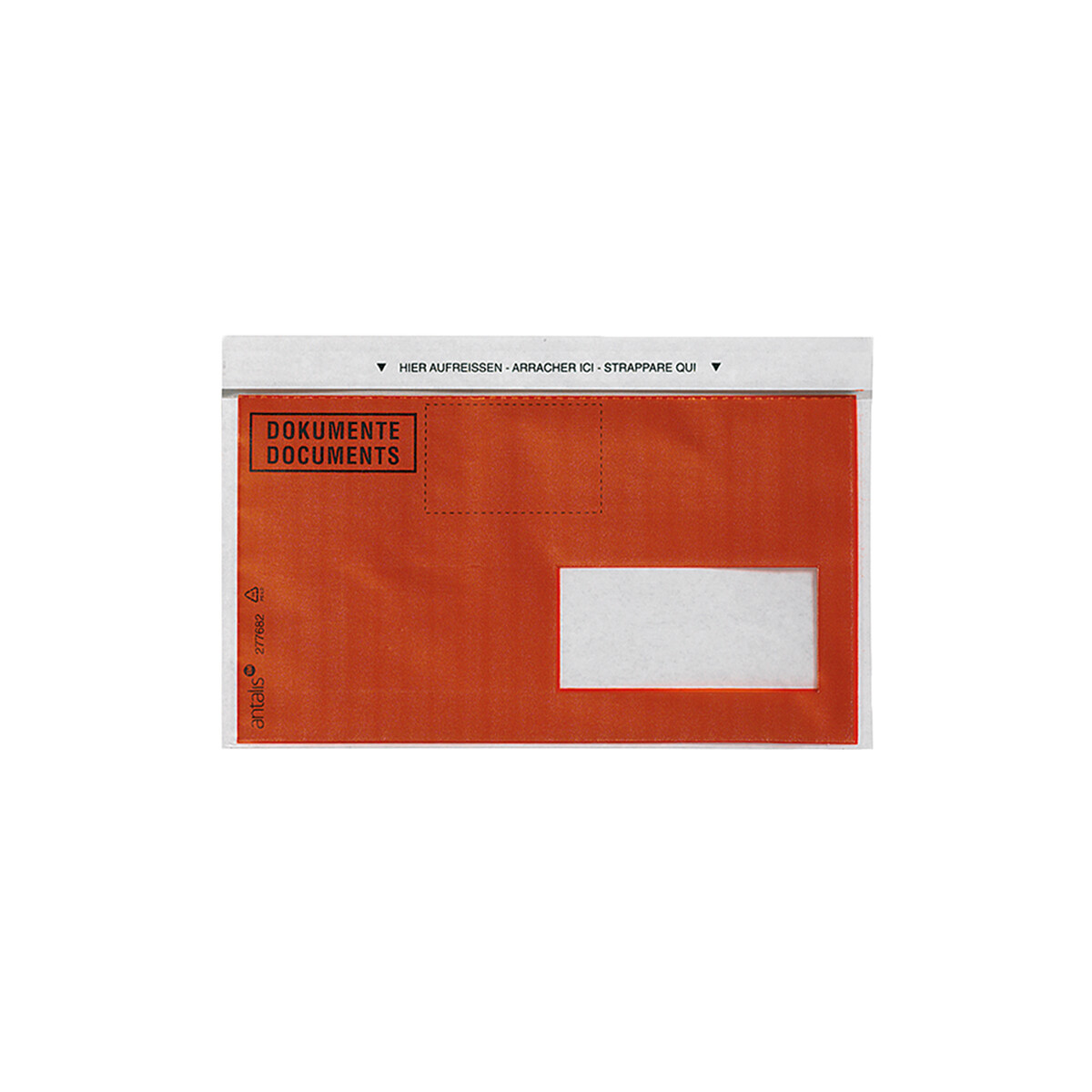 Dokumententaschen C6/5 rot bedruckt Fenster rechts – 2