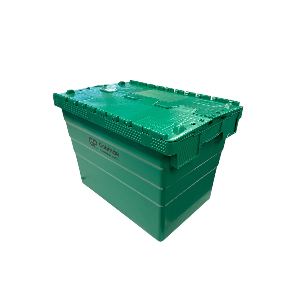 Kunststoffbox mit Deckel grün 600x400x420mm - stapelbar