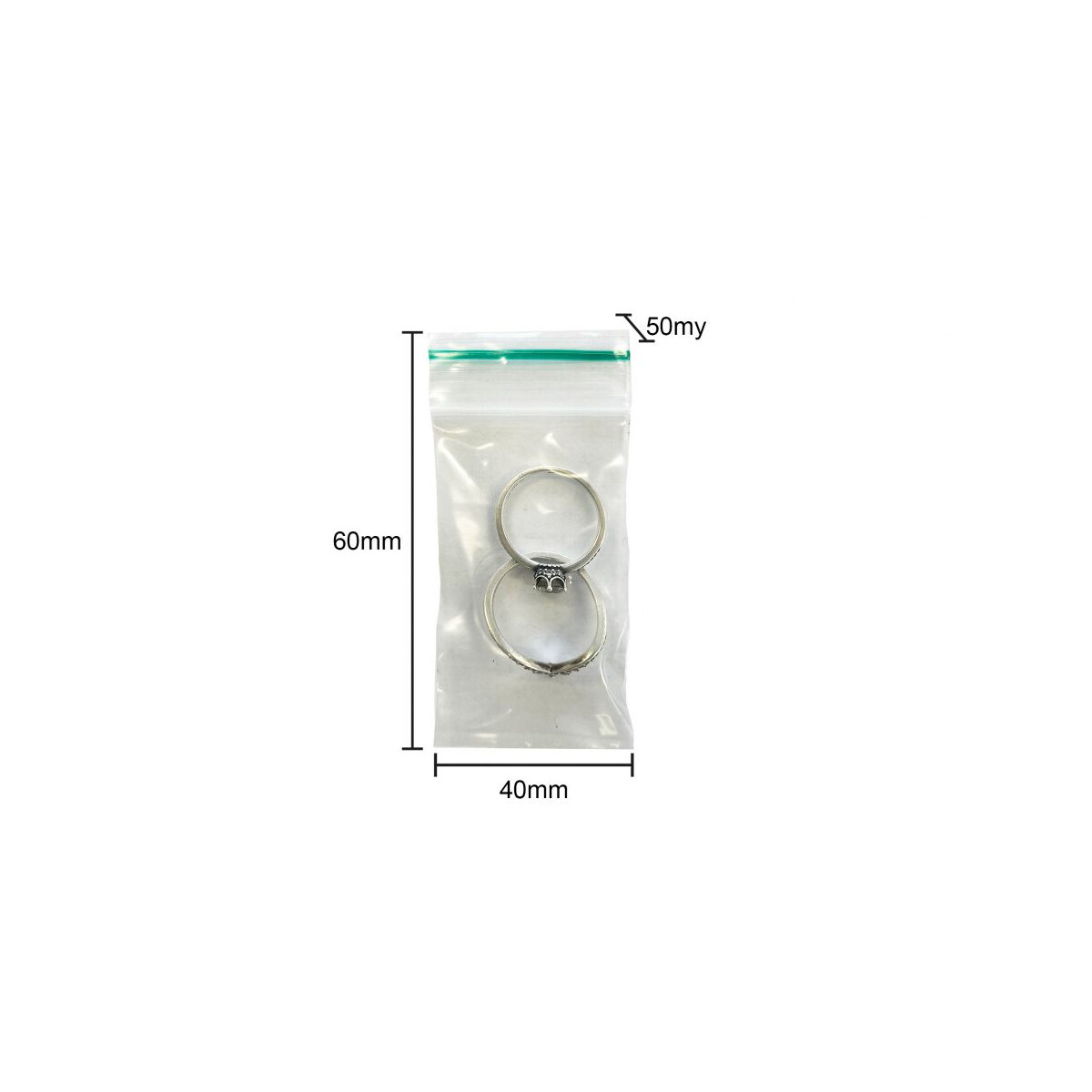 Druckverschlussbeutel 40 x 60 mm 50µm – 1000 St&