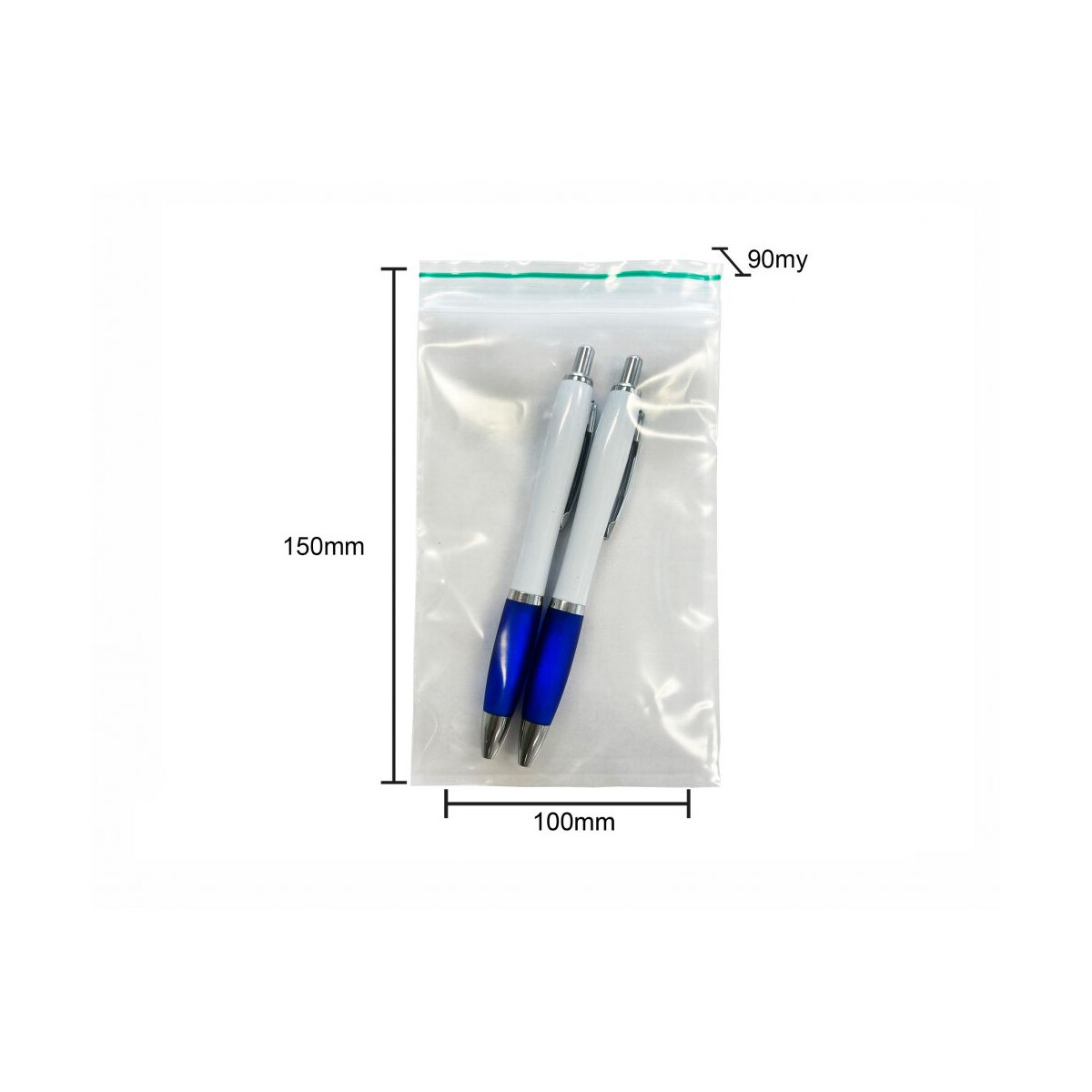 Druckverschlussbeutel 100x150mm 90µm transparent - 100