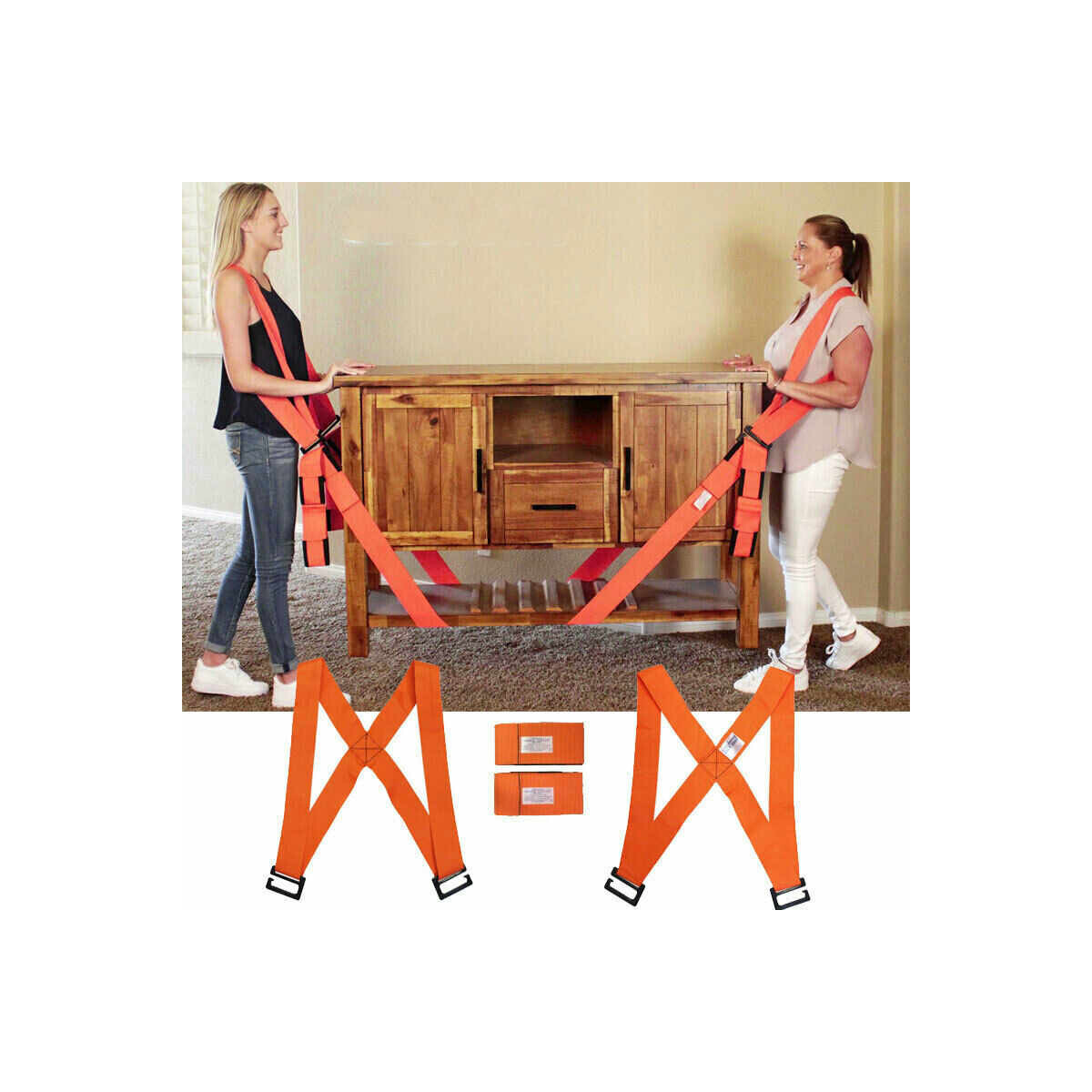 Kreuztragegurt-Set orange – ergonomische Transporthilf