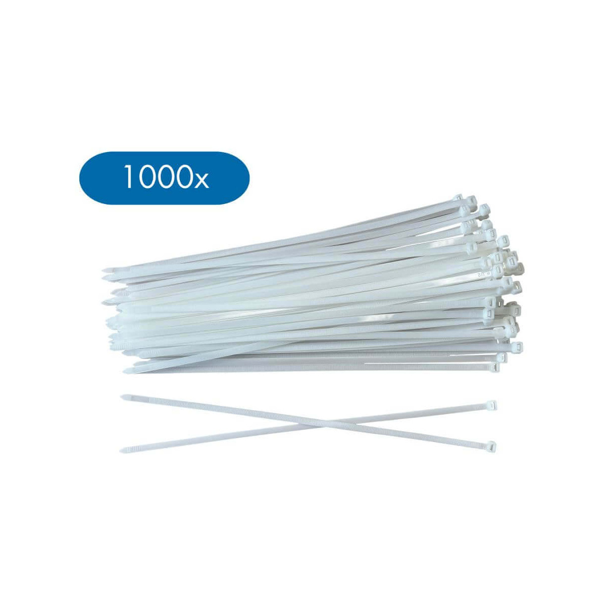 Kabelbinder weiss 200 x 3.6mm – 100 Stück im Beut