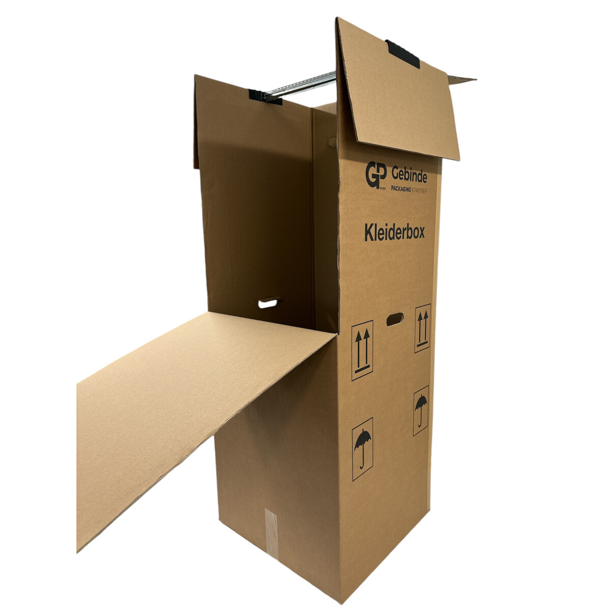 10er SET - Umzugsboxen Kleiderkarton gross - braun mit Kleid