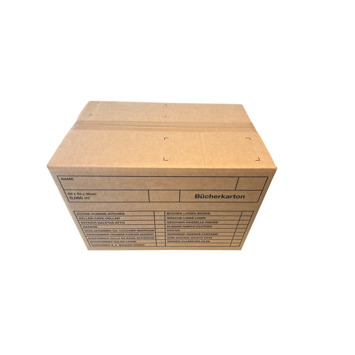 Umzugsboxen Bücherkarton braun 500x box