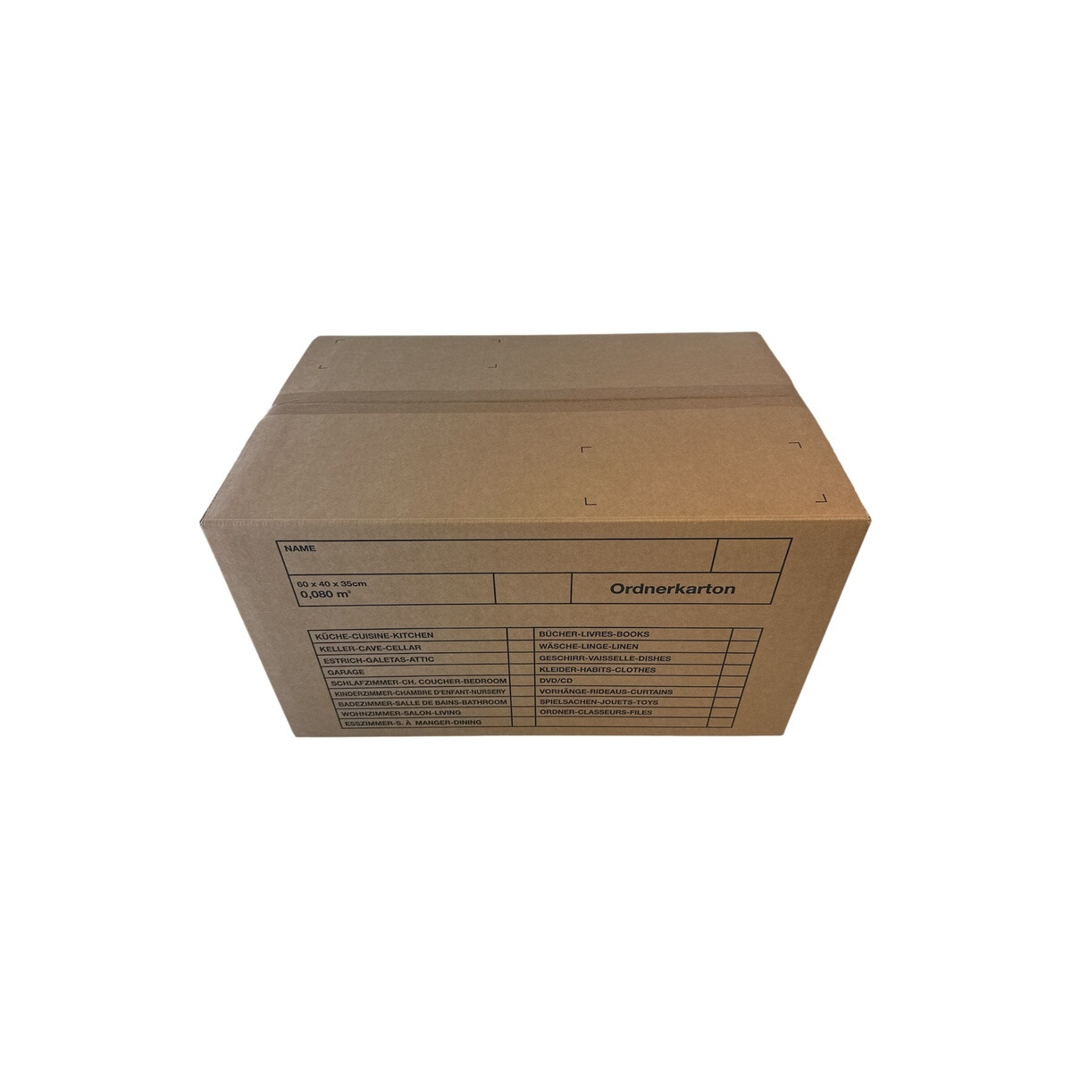 Umzugsboxen Ordnerkarton braun 600x400x3 box